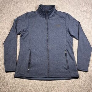 The North Face Womens Full Zip Fleece Jacket Navy Blue Amazon Robotics QTS Large